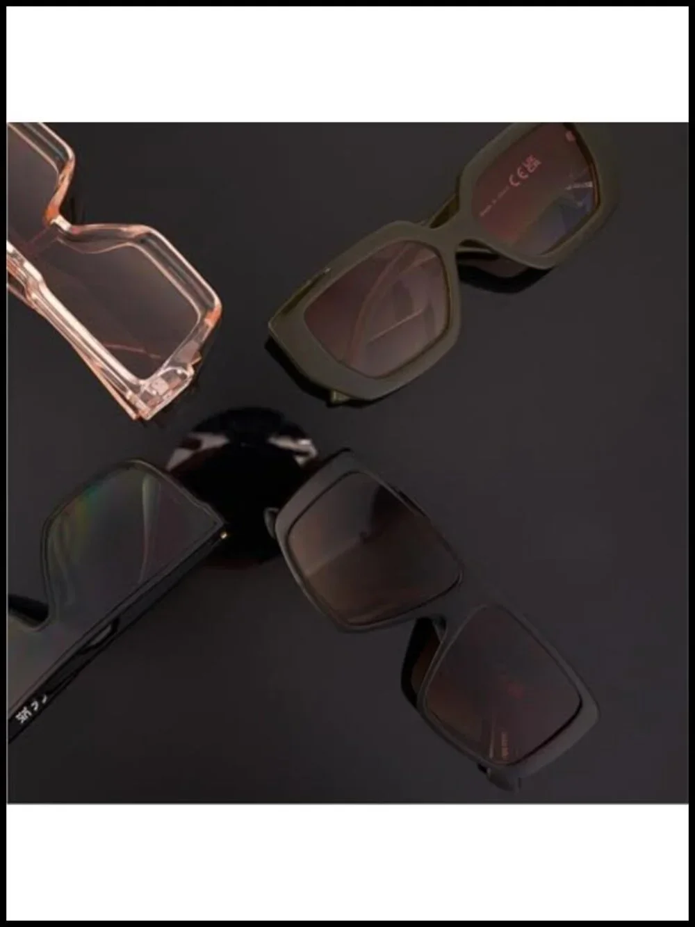 UV400 Protection Oversized Retro Wrap Around Sunglasses for Women Men